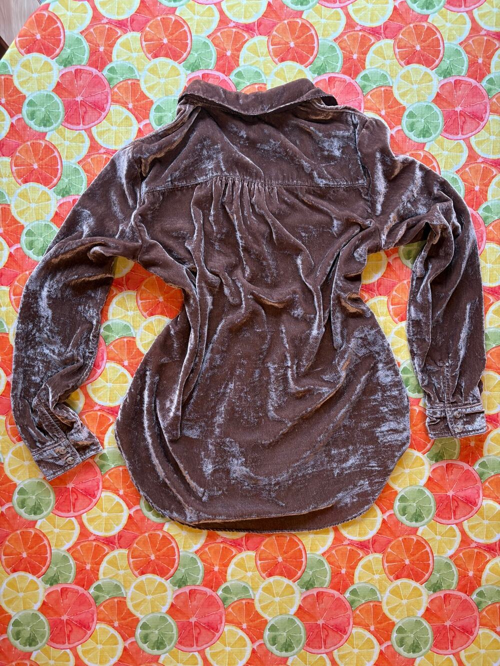 Pilcro Velvet Button Down Woman's Small